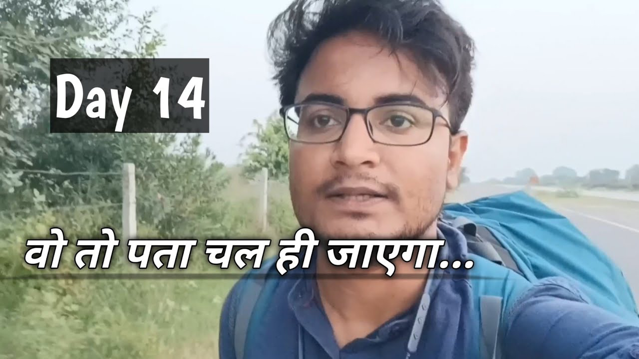 "Pradeep Bhatt walking through Agroha, Haryana, on his solo journey from Kashmir to Kanyakumari, interacting with locals and exploring the culture."