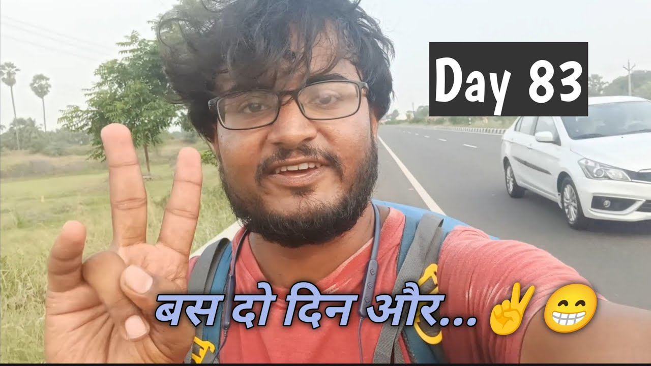 Pradeep Bhatt walking from Thirunelveli to Valiyur in Tamil Nadu, surrounded by vibrant landscapes and historical sites, symbolizing his epic journey from Kashmir to Kanyakumari.